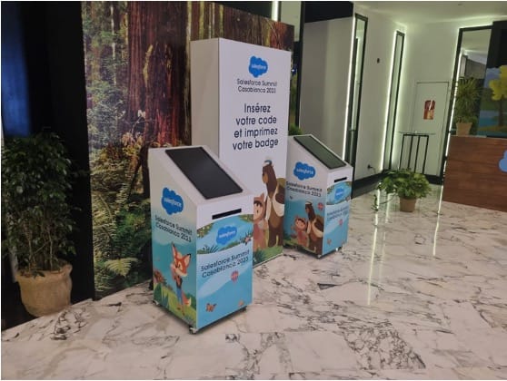 Kiosque tactile badge